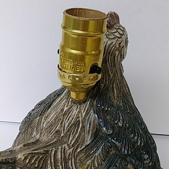 Chicken Table Lamp Home decor Rustic farmhouse country rooster bird hen - Picture 3 of 5